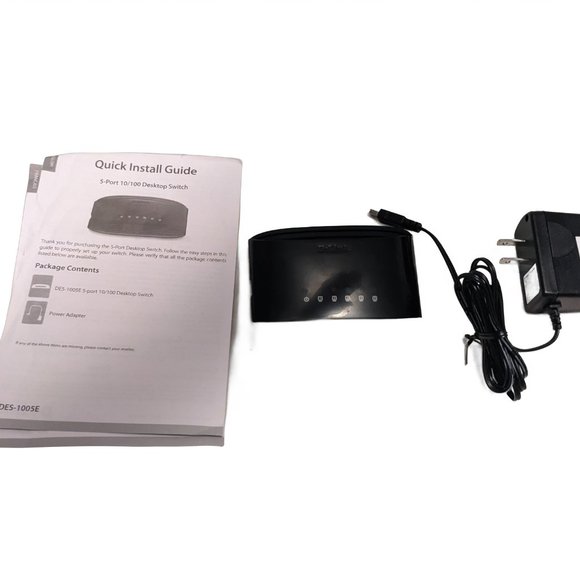 D-Link DES (DES-1005E) 5-Ports External Ethernet Switch 10/100 Mbps - Picture 2 of 11